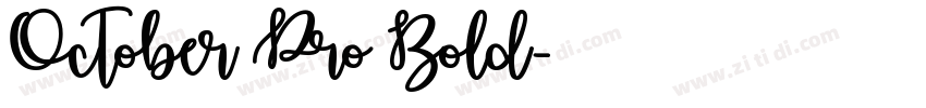 October Pro Bold字体转换